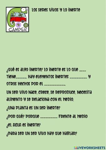 Los seres vivos y lo inerte