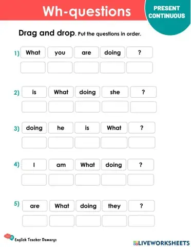 Present continuous questions