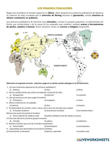 Los primeros pobladores