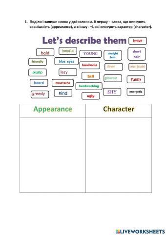 Describe the character