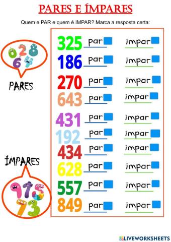 Pares e Impares