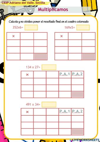 Multiplicaciones ABN enteros