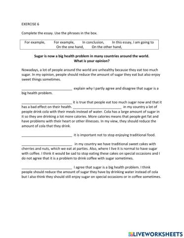 IE1, Unit 5, Writing, Exercise 6