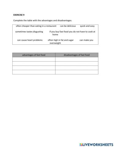 IE1, Unit 5, Writing, Exercise 9