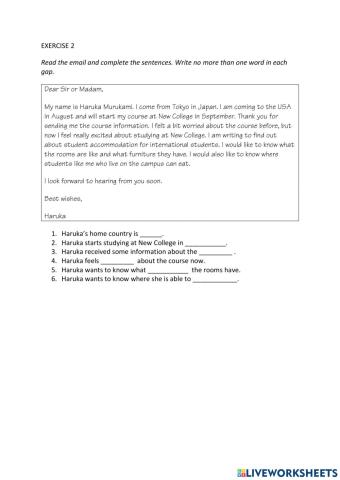 IE0, Unit 2, Reading and Writing, Exercise 2