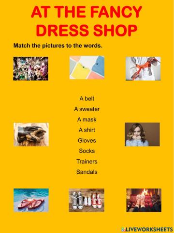 At the fancy dress shop