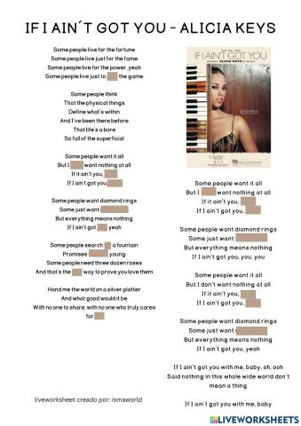 Finish the Song - If I Ain't Got You