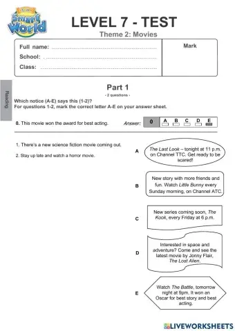Test-Theme 2-Reading