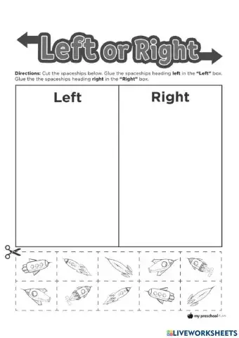 Left and Right Worksheet