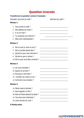 La question inversée