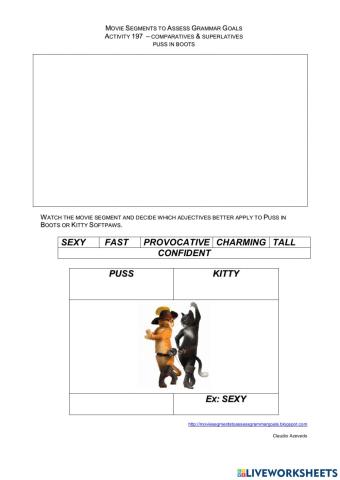Puss in Boots - Comparatives & Superlatives
