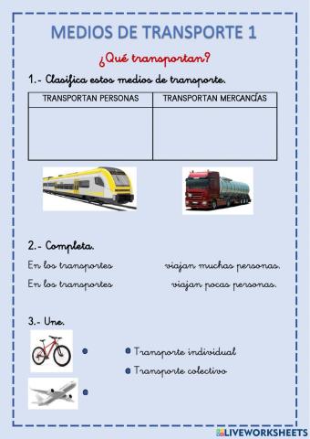 Transporte personas y mercancías