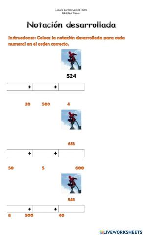 Notación desarrollada