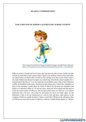 Reading comprehension