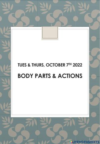 Body & actions