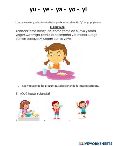 Lectura comprensiva letra y