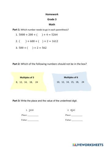 Numbers and Multiples