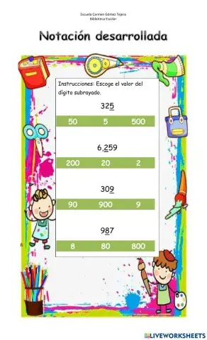 Notación desarrollada