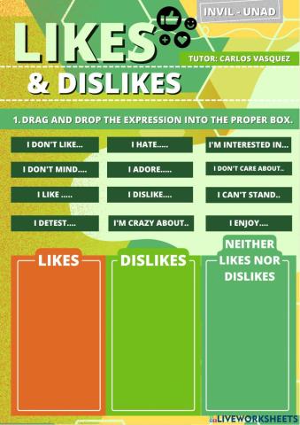 Tcp - likes and dislikes - invil english a1
