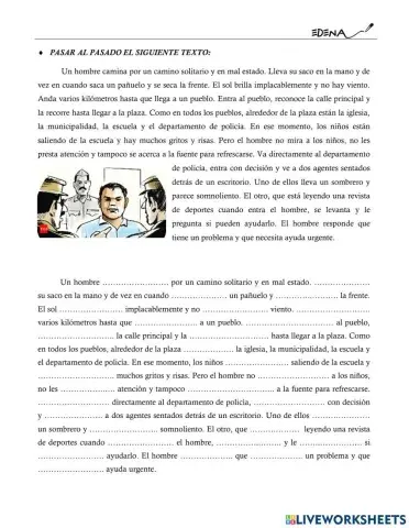 Pretérito perfecto simple e imperfecto