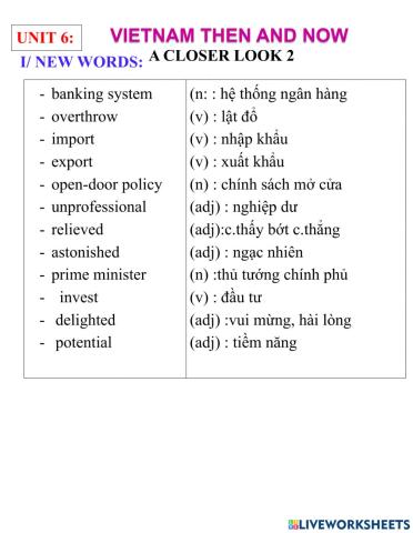 English 9- unit 6- a closer look 2