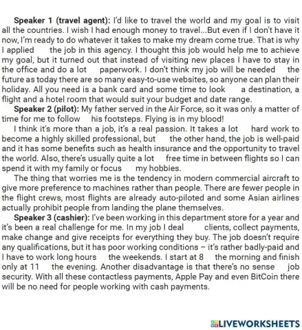 Disappearing jobs U2 L2 F11