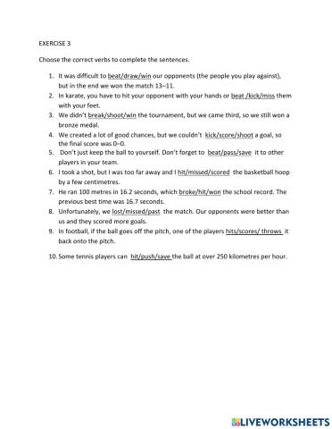 IE1, Unit 6, Vocab and grammar, Exercise 3