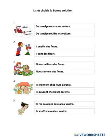 Le présent des verbes du 3e groupe