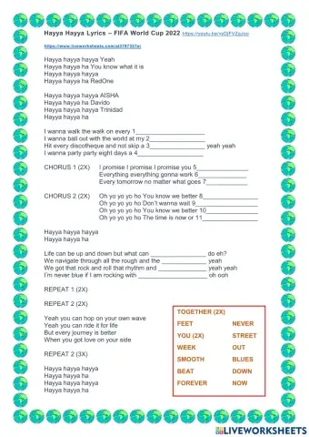 Hayya Hayya Lyrics – FIFA World Cup 2022