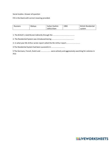 The residential system