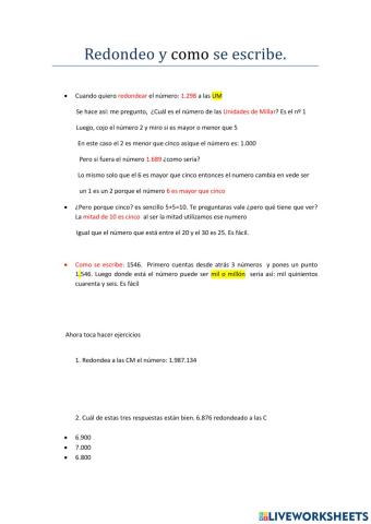 Redondeo y como se escribe