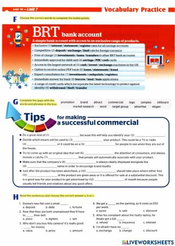 Economy Vocabulary F-H
