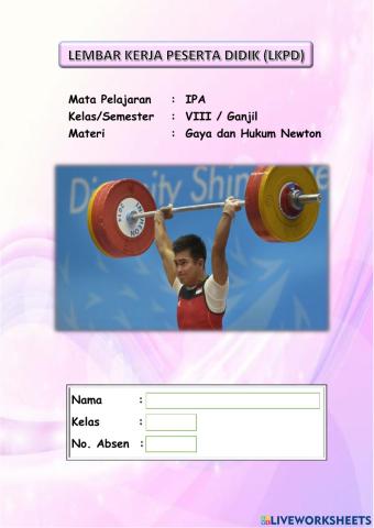 LKPD Materi Gaya dan Hukum Newton