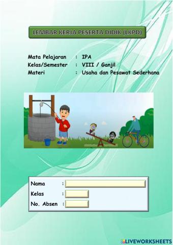 LKPD Usaha dan Pesawat Sederhana