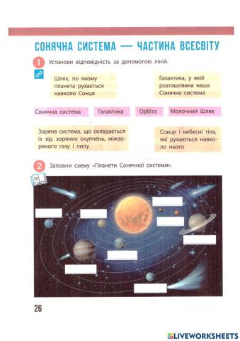 Сонячна система - частина Всесвіту