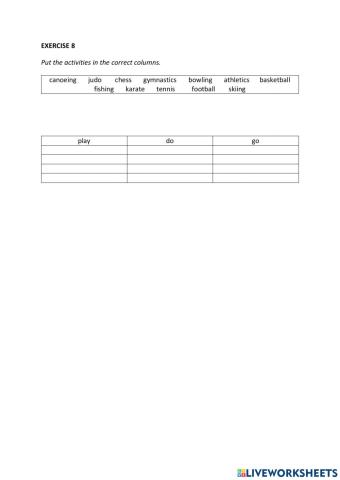 IE0, Unit 3, Listening and Speaking, Exercise 8