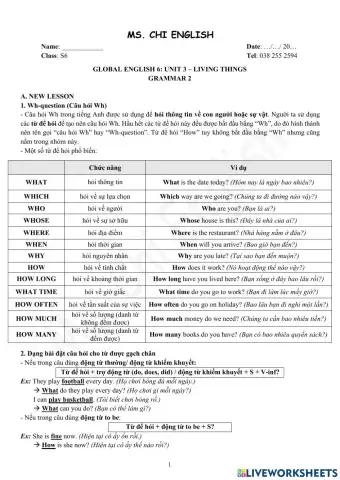 Viet Teacher-S6-WEEK 9-U3-GRAMMAR 2