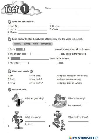 Smart Junior 4 Test 1