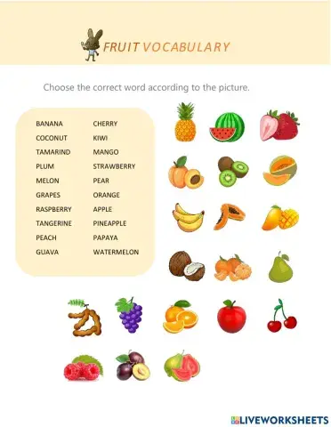 Fruit and vegetables