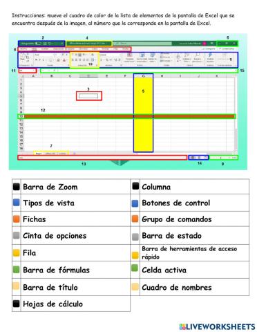 Pantalla de Excel