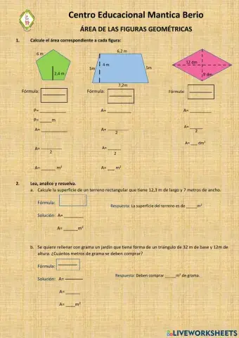 Área de figuras geométricas