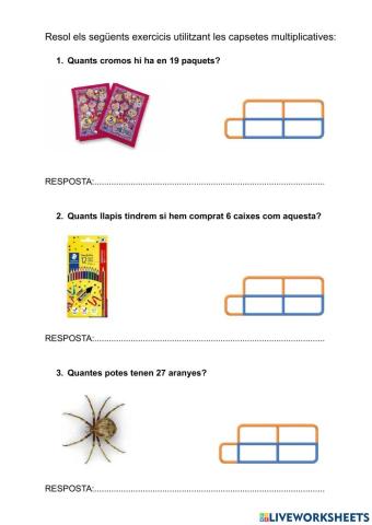Utilitzem les multiplicacions