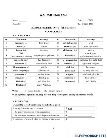 Foreign teacher-S8-Week 9-U3- Vocab 2