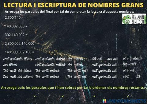 Lectura de nombres grans (fins a 15 xifres)