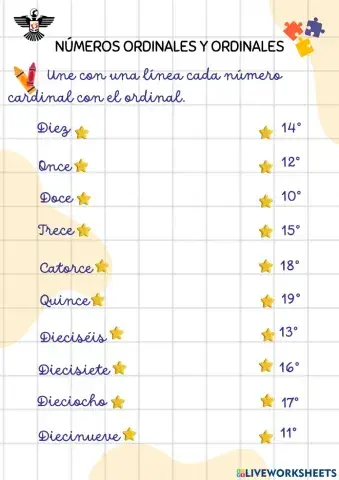 Números cardinales y ordinales