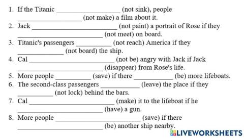 Titanic Third conditional