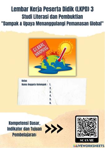 LKPD 3 - Studi Literasi & Pembuktian -Dampak & Upaya Menanggulangi Pemanasan Global