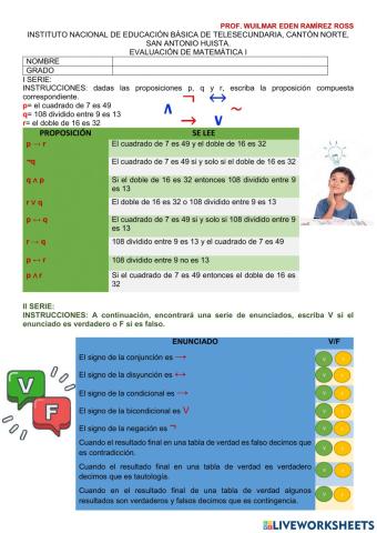 Producto Final Tablas de Verdad