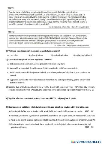 Práce s textem - Bacily