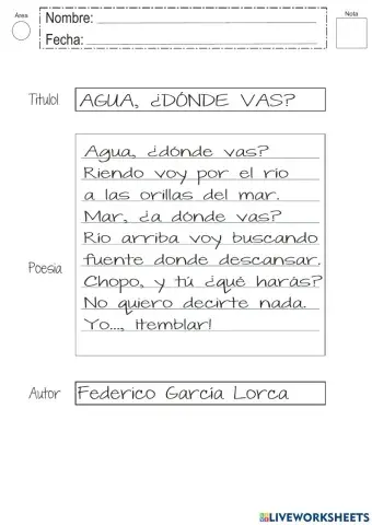 Agua, ¿dónde vas?